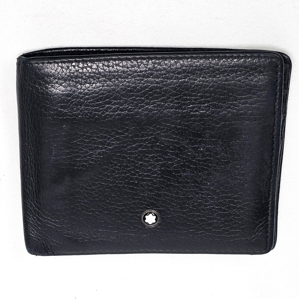 Montblanc Meisterstuck 6cc Bifold Wallet Black Leather One Size Men's - Picture 2 of 10